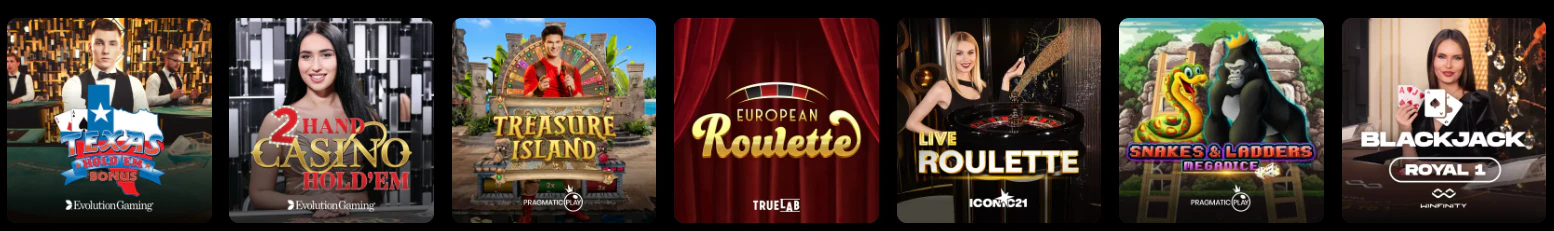 Casino en direct Cashobet avec tables et croupiers en direct